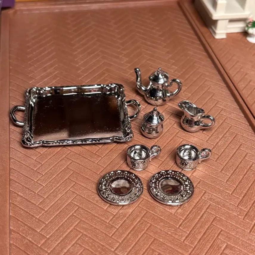 [BUNJANG] Antique Miniature Silver Teacup Set / 앤틱 실버 미니어처 찻잔 세트