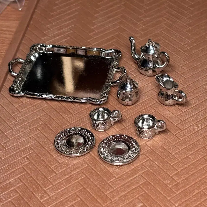[BUNJANG] Antique Miniature Silver Teacup Set / 앤틱 실버 미니어처 찻잔 세트