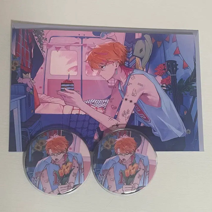 [BUNJANG] Scoishism Nino Sunday 2025 Birthday Bundle Set Can Badge &amp; Postcard / 일괄)스코시즘 니노 선데이 2025생일 굿즈 사전싶 캔뱃지 엽서