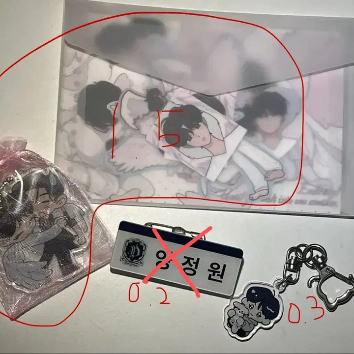 [BUNJANG] Yang Jeong Won Goods Bundle Set / 양정원 굿즈 양도합니다(포카,키링,야옹즈 엽서,명찰,)