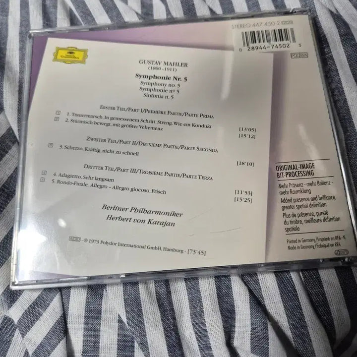 [BUNJANG] Gustav Mahler Symphony No. 5 by Berlin Philharmonic, Herbert von Karajan CD / 구스타프 말러 교향곡 5번 베를린 필하모닉 헤르베르트 폰 카라얀 CD 수입