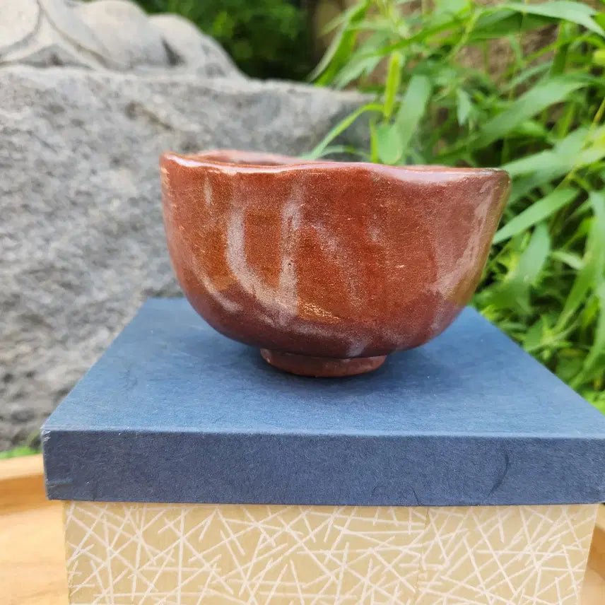 [BUNJANG] Aka-Raku Yo-byun Teabowl / 요변좋은 진사 라꾸다완