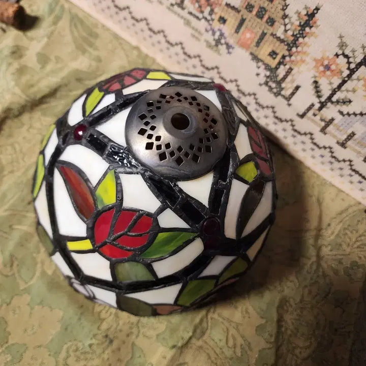 [BUNJANG] Stained Glass Rose Roundel 20cm Diameter / 스테인드글라스 지름20cm