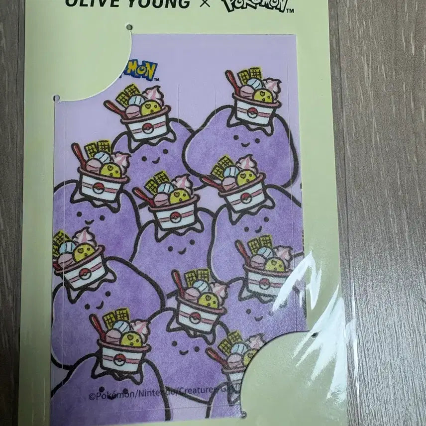 [BUNJANG] Olive Young Pikachu Card Sticker Ditto / 올리브영 피카츄카드스티커  메타몽