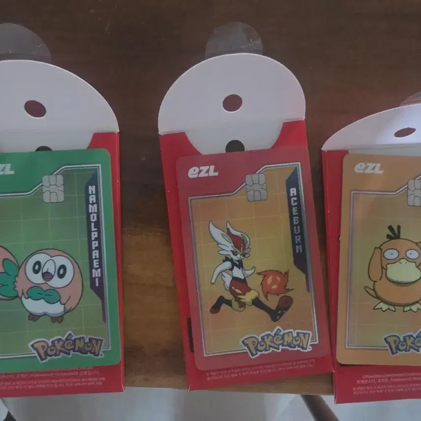 [BUNJANG] Pokemon Izil Card Bundle (Rowlet, Scorbunny, Psyduck) / 포켓몬 이즐 카드 (나몰빼미, 염버니, 고라파덕) 일괄