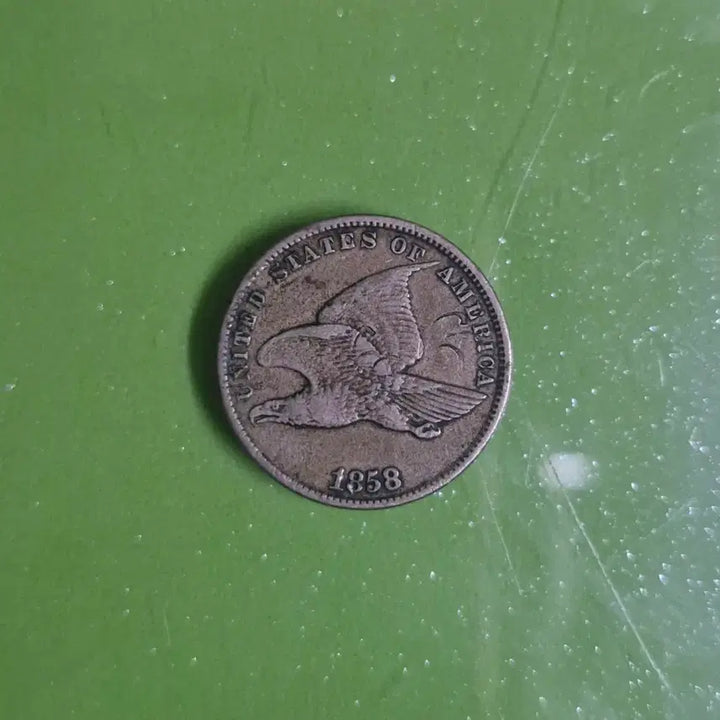 [BUNJANG] 1858 USA Flying Eagle Cent Copper-Nickel Coin / 1858 미국 플라잉이글 1센트 백동화