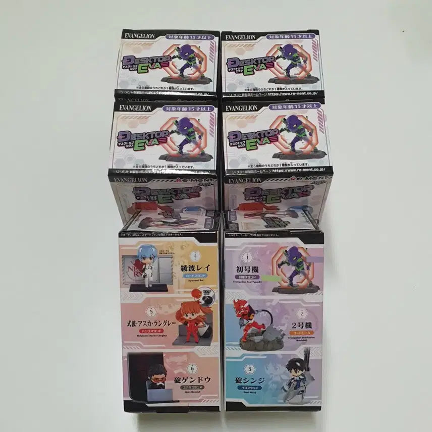 [BUNJANG] Re-Ment Evangelion Desktop Figure Full Set (6 Types, Sealed) / 리멘트 에반게리온 데스크탑 피규어 6종 풀세트(미개봉,택포)