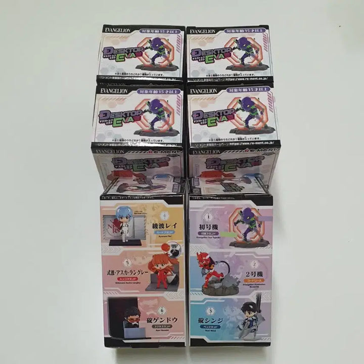 [BUNJANG] Re-Ment Evangelion Desktop Figure Full Set (6 Types, Sealed) / 리멘트 에반게리온 데스크탑 피규어 6종 풀세트(미개봉,택포)