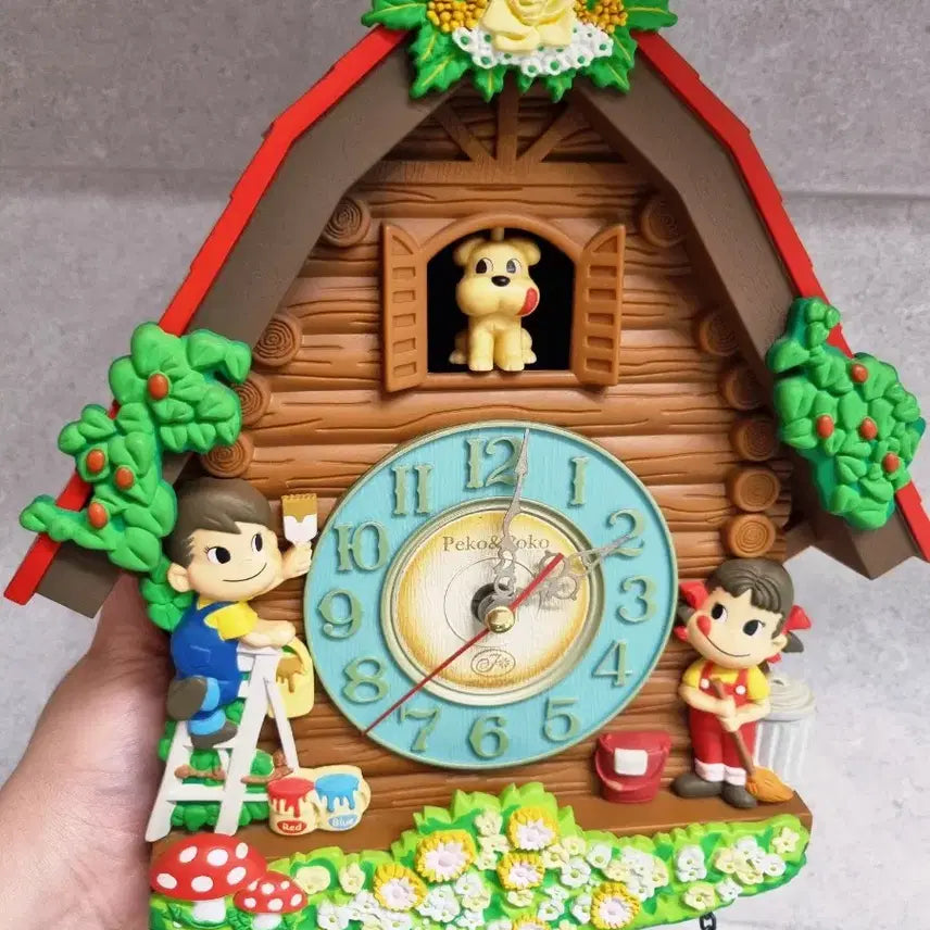 [BUNJANG] Fujiya Peko-chan Cuckoo Clock / 후지야 페코짱 페코 뻐꾸기 시계(미사용 새상품)