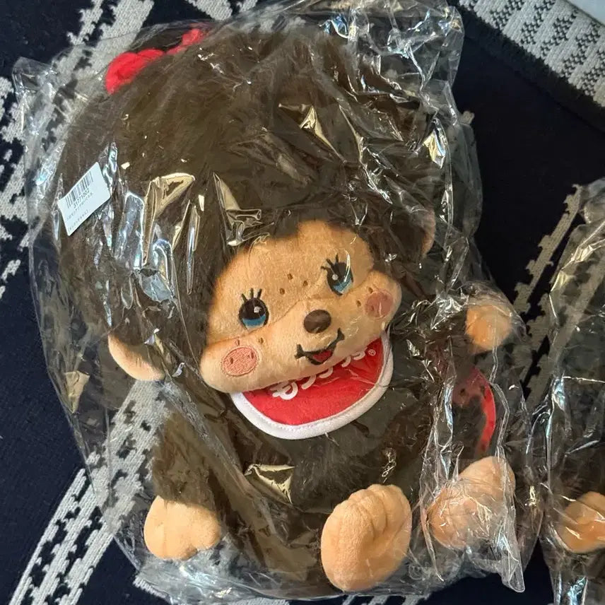 [BUNJANG] Sekiguchi Retro Red Monchhichi Plush Medium Doll / [일본 내수용 정품] 레트로 레드 몬치치 봉제 중형인형