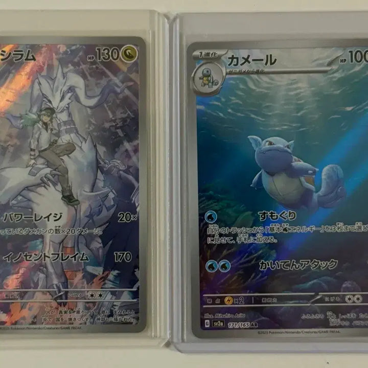 [BUNJANG] Pokemon Card Reshiram AR &amp; Blastoise AR Japanese Bundle / 포켓몬카드) n의 레시라무ar / 어니부기ar 일판 일괄판매