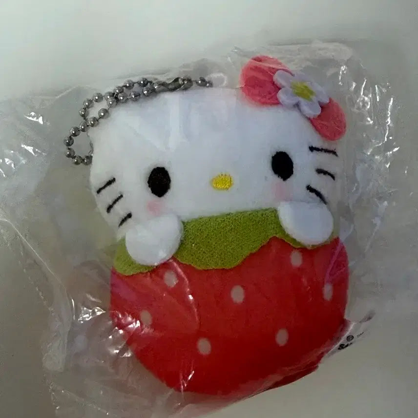 [BUNJANG] Hello Kitty Ichigo Strawberry Gacha Keyring / 키티 이치고 딸기 가챠 키링