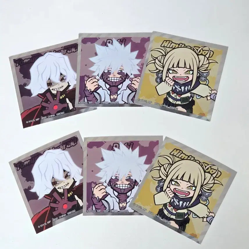 [BUNJANG] My Hero Academia Villain Alliance Shigaraki, Dabi, Toga Sticker Set / 나히아 히로아카 빌런연합 시가라키 다비 토가 스티커 세트
