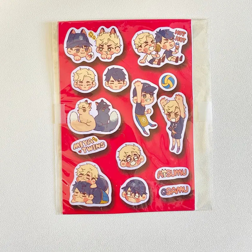 [BUNJANG] Haikyuu!! Miya Osamu Atsumu Twin Brothers POB Stickers (Sealed) / [미개봉] 하이큐 미야 오사무 아츠무 쌍둥이 형제 특전 스티커 2장