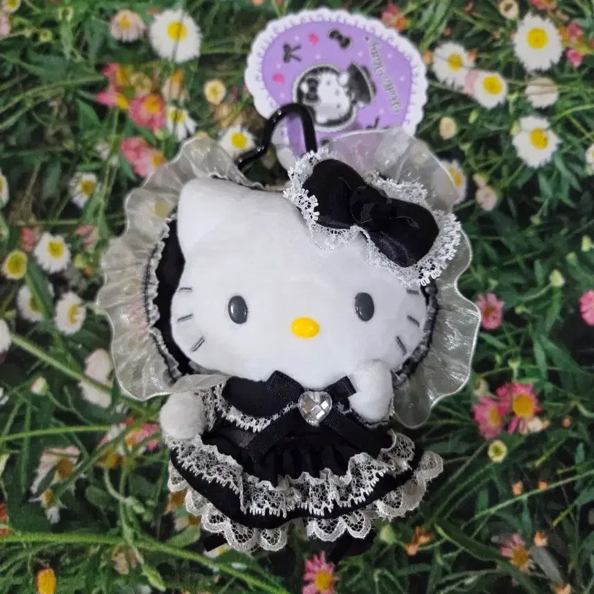 [BUNJANG] Sanrio Hello Kitty Frill Series Maid Black Lolita Mascot / 산리오 키티 프릴 시리즈 메이드 블랙 로리타 마스코트