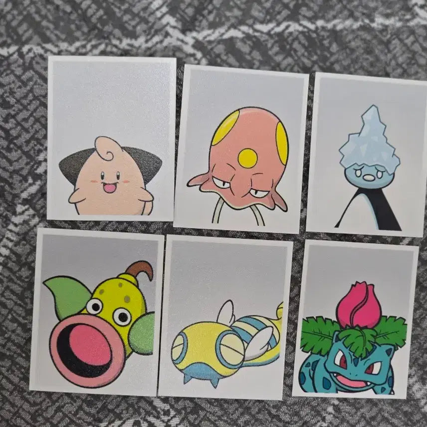 [BUNJANG] Pokemon Proof Photo Stickers Bundle Set / 포켓몬 증명사진 스티커 삐, 이상해풀 외 일괄
