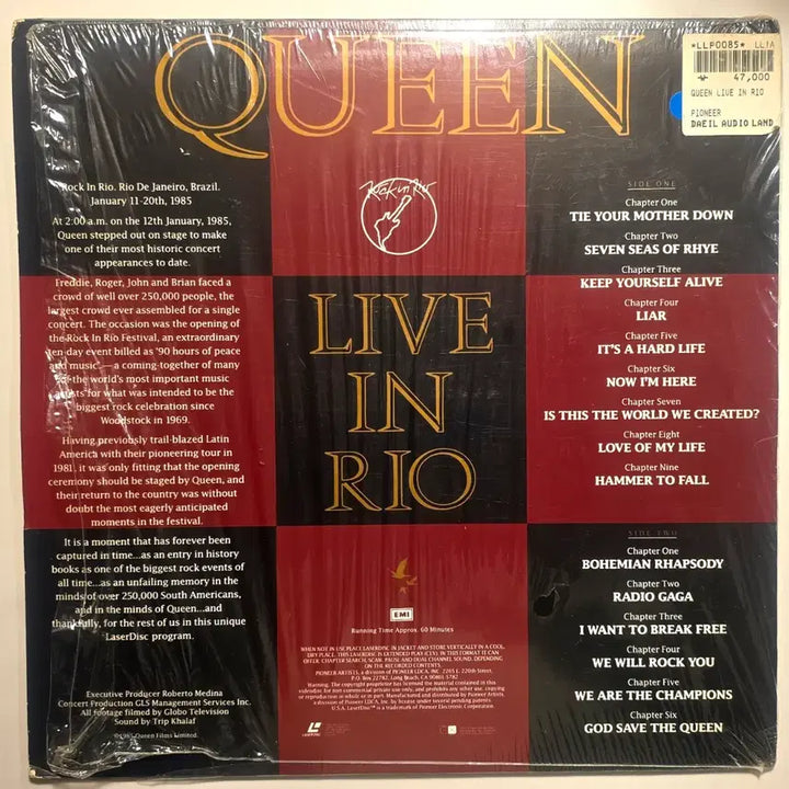 [BUNJANG] Queen Live in Rio Freddie Mercury LaserDisc LD / Queen 퀸 프레디 머큐리 라이브 인 리오 레이저디스크 LD 프레디머큐리 Freddie Mercury