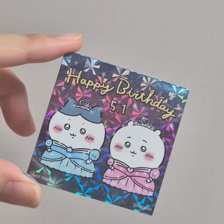[BUNJANG] Chikawa Kiddy Land Japan Birthday Hologram Sticker / 먼작귀_일본 키디랜드 치이카와 특전_홀로그램 스티커