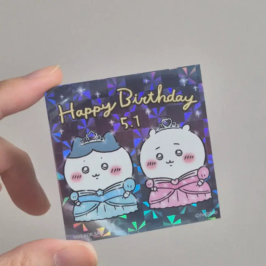 [BUNJANG] Chikawa Kiddy Land Japan Birthday Hologram Sticker / 먼작귀_일본 키디랜드 치이카와 특전_홀로그램 스티커