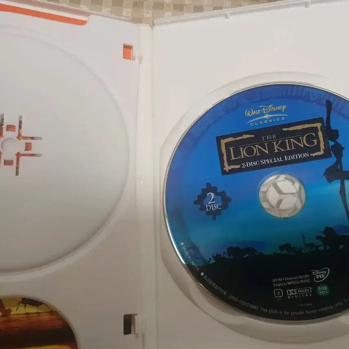 [BUNJANG] Disney The Lion King Platinum Edition DVD (2 Disc Special Version) / 디즈니 라이온 킹 DVD 플래티넘 에디션 (2Disc 스페셜 버전)