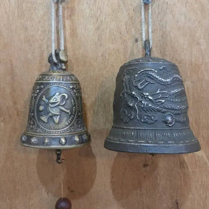 [BUNJANG] Vintage Copper Landscape &amp; Bell Set / 오래된 동 풍경 / 종 2점
