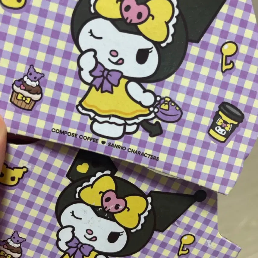 [BUNJANG] Sanrio Kuromi Compose Coffee Collaboration Cup Holder Bundle Set / 산리오 쿠로미 컴포즈 커피 콜라보 컵홀더 2개 일괄