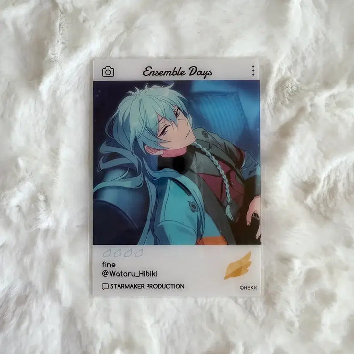 [BUNJANG] Ensemble Stars Hibiki Wataru Fine Instax-style Clear Card / 앙스타 에모카 2탄 히비키 와타루 피네 클리어카드 클카 인스타풍 카드