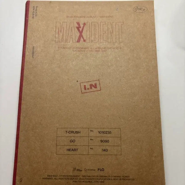 [BUNJANG] Stray Kids Maxident Album (I.N) / 스트레이키즈 맥시던트 앨범(I.N)