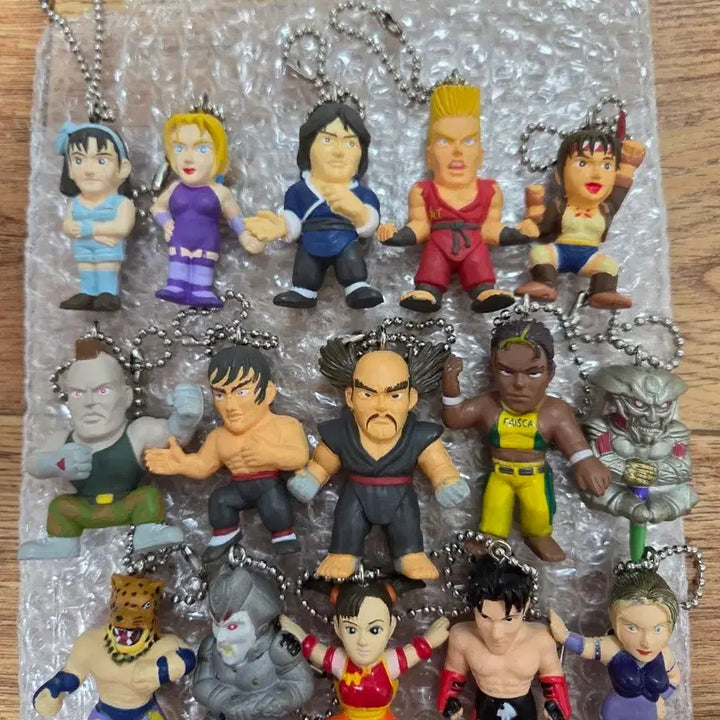 [BUNJANG] Tekken Keychain Figure 15-Piece Bundle Set / 철권 열쇠고리 피규어 15종 일괄