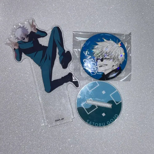 [BUNJANG] Jujutsu Kaisen Gojo Satoru Jujutsu Fes Acrylic Stand & Jump Shop Badge / 주술회전 고죠 사토루 쥬쥬페스 아크릴, 점프샵 뱃지