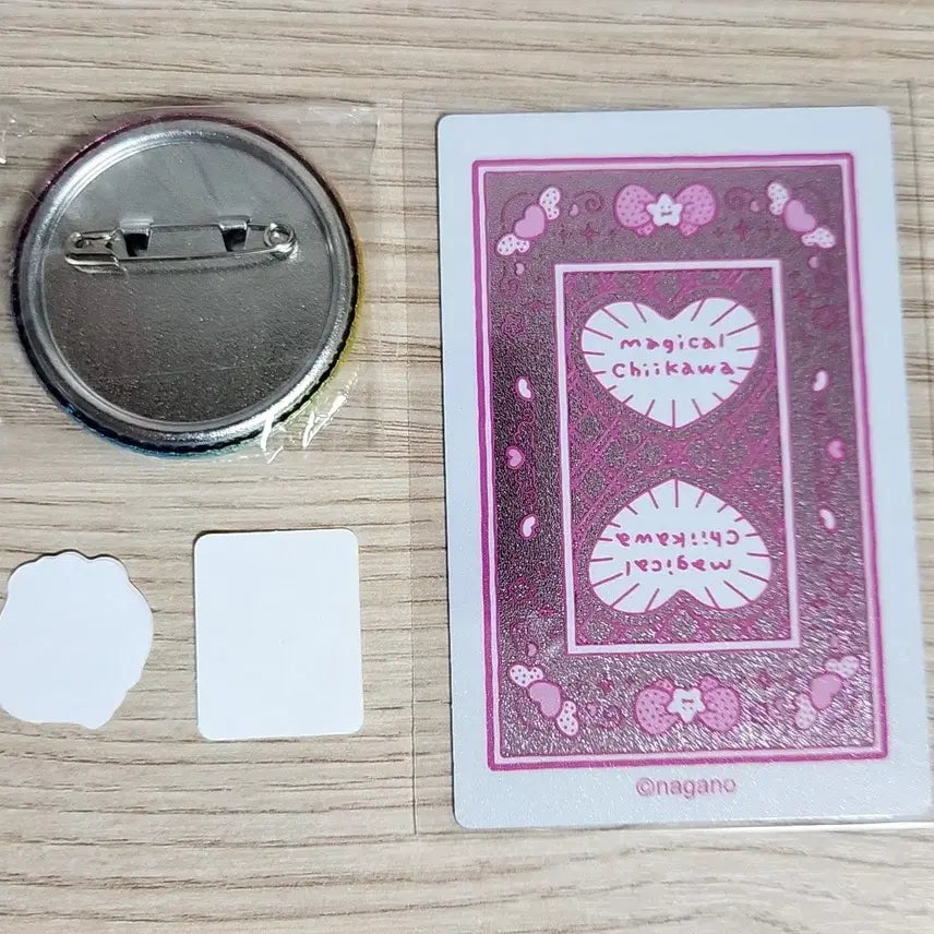 [BUNJANG] Chiikawa Magical Trump Card &amp; Can Badge Bundle Set / 치이카와 매지컬 트럼프 카드&amp;캔뱃지