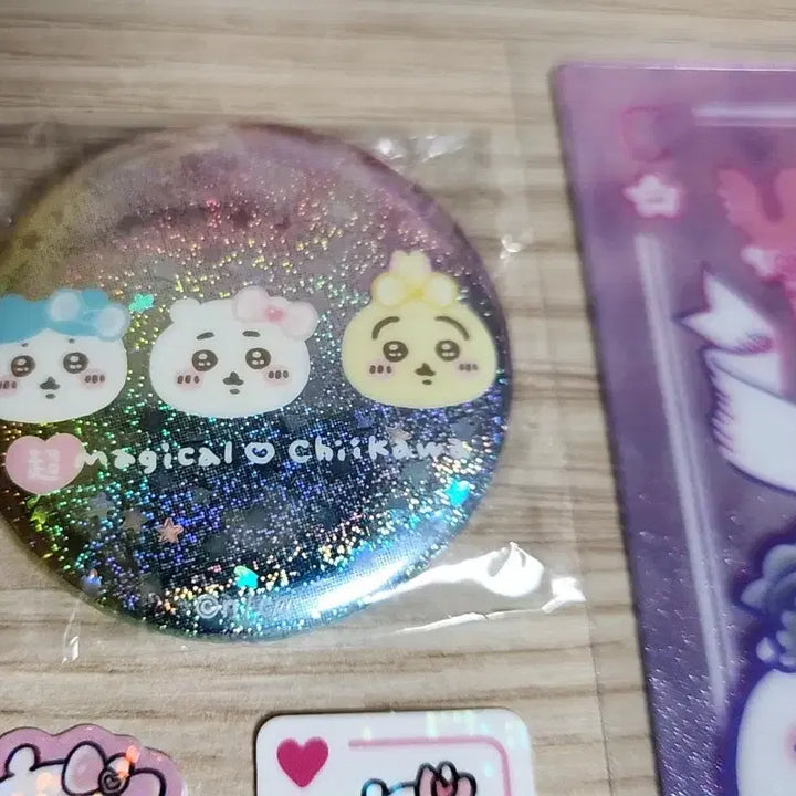 [BUNJANG] Chiikawa Magical Trump Card &amp; Can Badge Bundle Set / 치이카와 매지컬 트럼프 카드&amp;캔뱃지