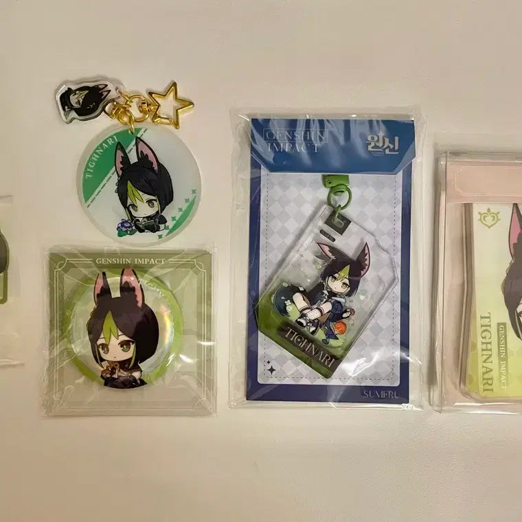 [BUNJANG] Genshin Impact Tighnari Badge Keychain Bundle / 원신 타이나리 뱃지 키링 일괄