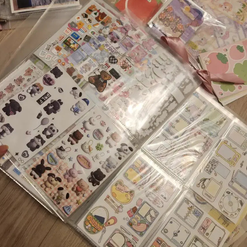 [BUNJANG] DIY Deco Supplies Set (Stickers, Masking Tape, Notepaper, Postcards, Hole Punch) / 다꾸 용품 세트 (스티커, 마스킹 테이프, 편지지, 엽서, 타공기 포함)