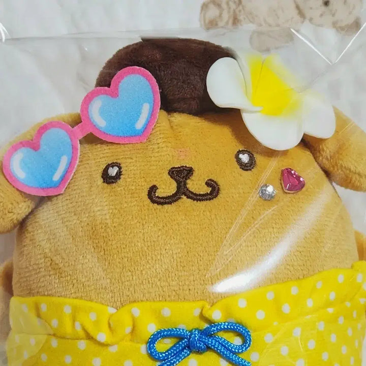 [BUNJANG] Sanrio Pompompurin Gal 4 Tanning Pouch &amp; Mascot / 산리오 갸루4 태닝 폼폼푸린 파우치 겸 마스코트 팝니다.