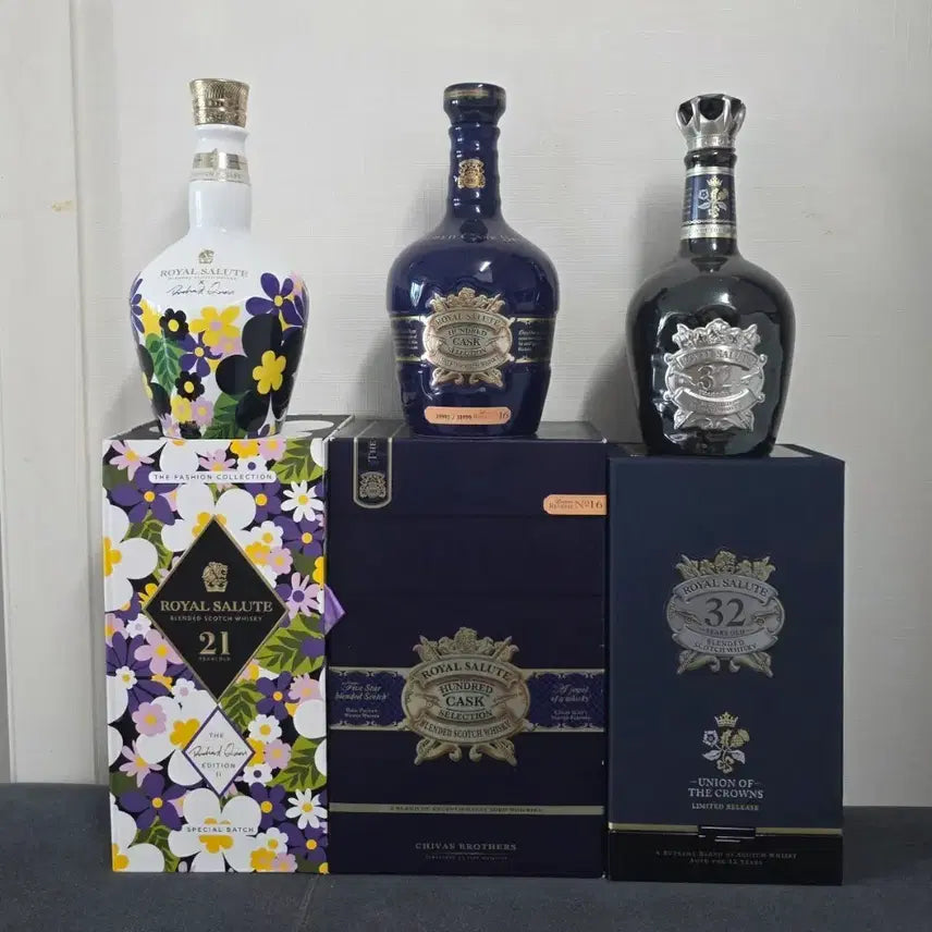 [BUNJANG] Royal Salute 100 Cask Selection Fashion Collection Whiskey Empty Bottles (3 types) / 로얄살루트 패션컬렉션 100캐스크 위스키 공병