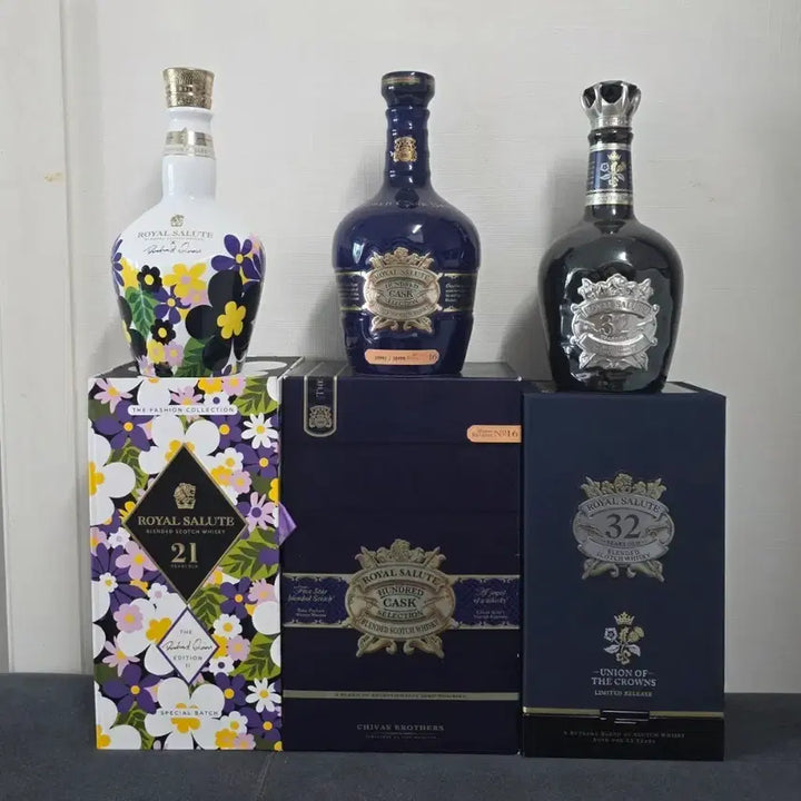[BUNJANG] Royal Salute 100 Cask Selection Fashion Collection Whiskey Empty Bottles (3 types) / 로얄살루트 패션컬렉션 100캐스크 위스키 공병