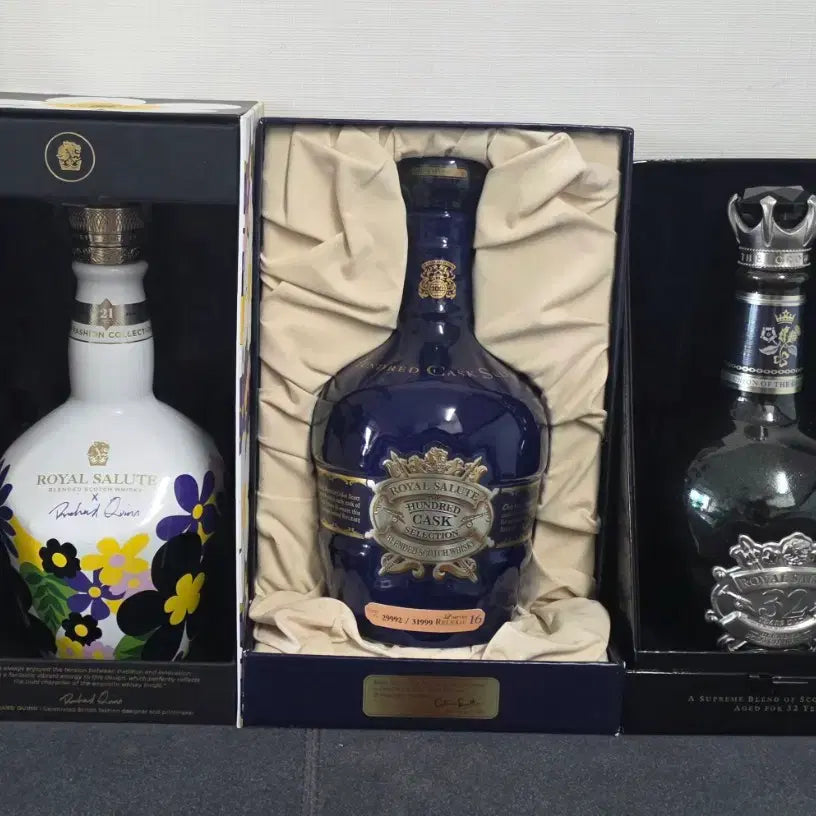 [BUNJANG] Royal Salute 100 Cask Selection Fashion Collection Whiskey Empty Bottles (3 types) / 로얄살루트 패션컬렉션 100캐스크 위스키 공병