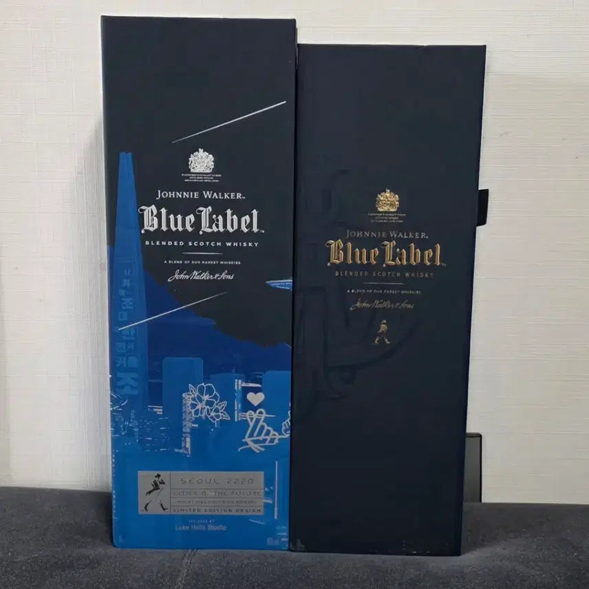 [BUNJANG] Johnnie Walker Blue Label Seoul Edition Whiskey Empty Bottle (2) / 조니워커 블루라벨 서울 에디션 위스키 공병