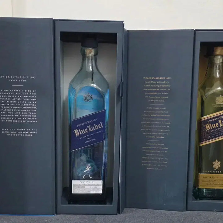 [BUNJANG] Johnnie Walker Blue Label Seoul Edition Whiskey Empty Bottle (2) / 조니워커 블루라벨 서울 에디션 위스키 공병
