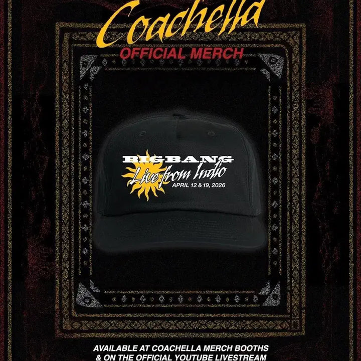 [BUNJANG] BIGBANG Coachella MD Sundays Hat Black / 빅뱅 코첼라 MD 캡 선데이즈 햇 블랙 새상품