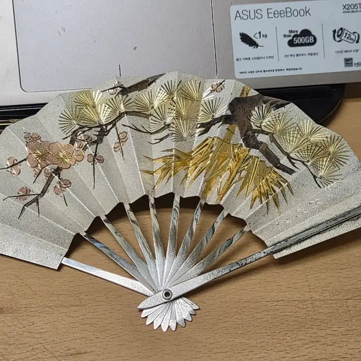 [BUNJANG] Silver Folding Fan Artist Signed / 은 부채