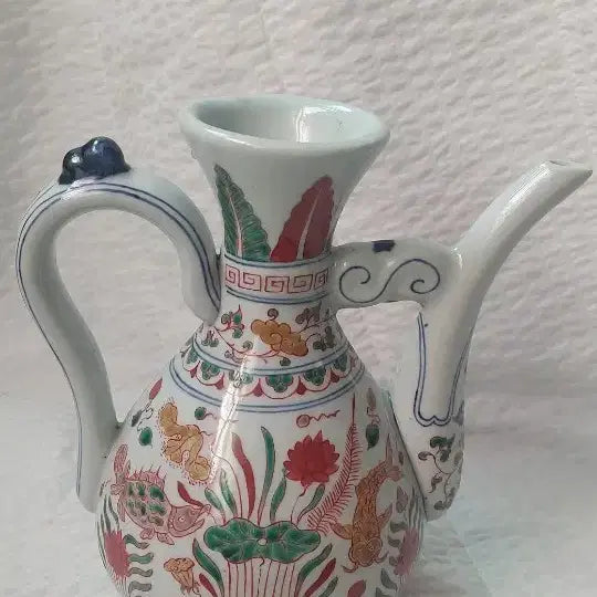 [BUNJANG] Qing Dynasty Style Blue and White Porcelain Vase with Landscape Motif / 청화오채 연하문 주자