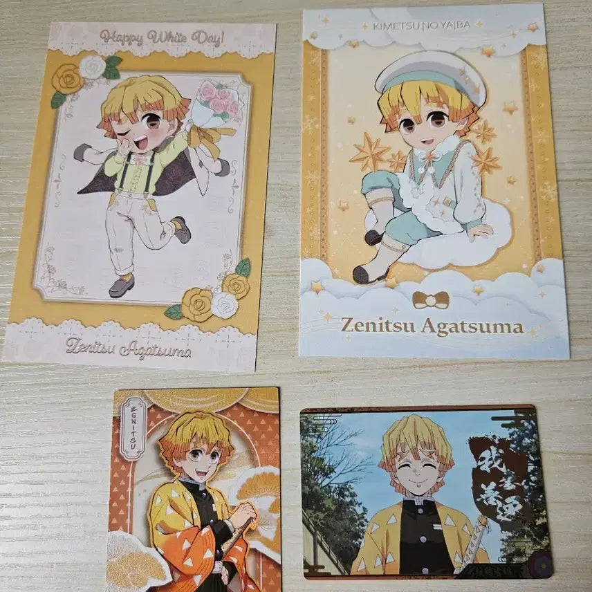 [BUNJANG] Demon Slayer Zenitsu Ufotable Postcard &amp; Paper Goods Bundle Set / 귀멸의칼날 젠이츠 일괄