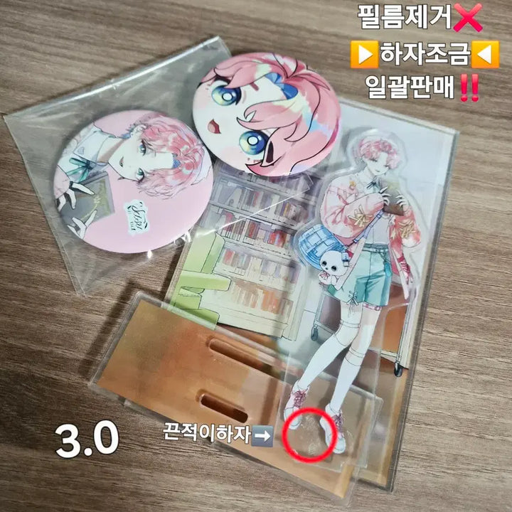 [BUNJANG] Momose Setsu Acrylic Stand &amp; Can Badge Bundle / 모모세 세츠 아크릴,캔뱃지