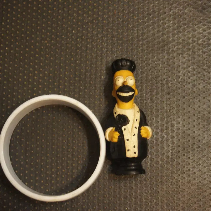 [BUNJANG] The Simpsons Homer Simpson Miniatures Black Custom Vintage Toy Figure / 호머심슨 심슨소품 토이빈티지 호머심슨피규어 인형 고전완구 고전장난감UU