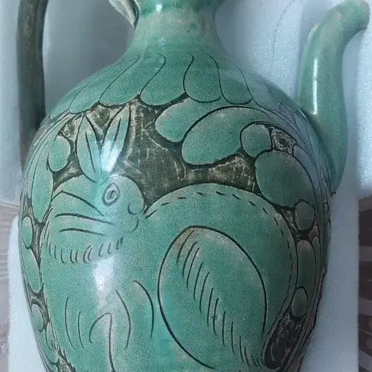 [BUNJANG] Song Dynasty Jun Ware Rabbit Motif Ewer / 송 자주요 박지 토끼문주자