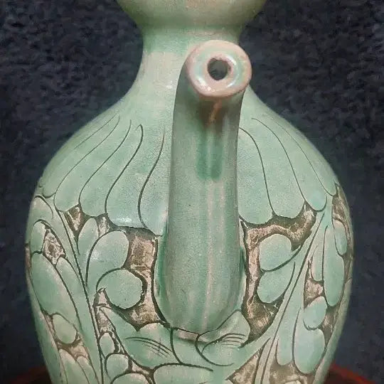 [BUNJANG] Song Dynasty Jun Ware Rabbit Motif Ewer / 송 자주요 박지 토끼문주자