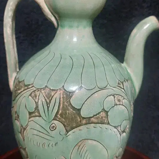 [BUNJANG] Song Dynasty Jun Ware Rabbit Motif Ewer / 송 자주요 박지 토끼문주자