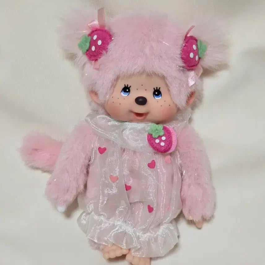 [BUNJANG] Vintage Monchhichi Strawberry Doll / 몬치치 고전 스트로베리